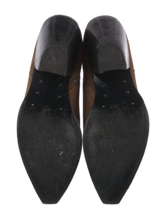 Celine Suede Studded Accents Western Boots