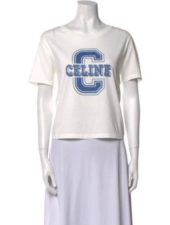 Celine Graphic Print Crew Neck T-Shirt