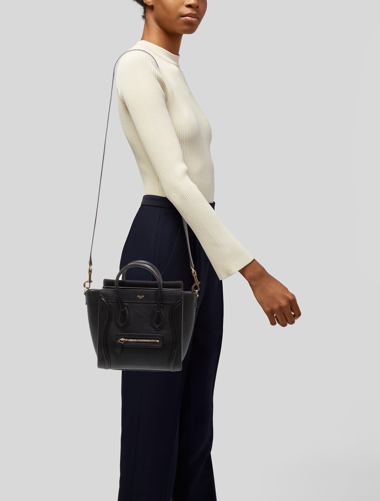 Celine Leather Luggage Nano