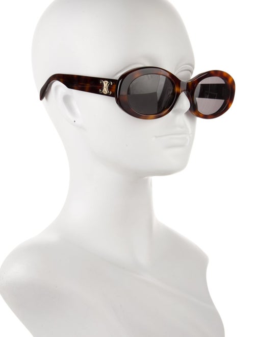 Celine Signature Logo Round Sunglasses