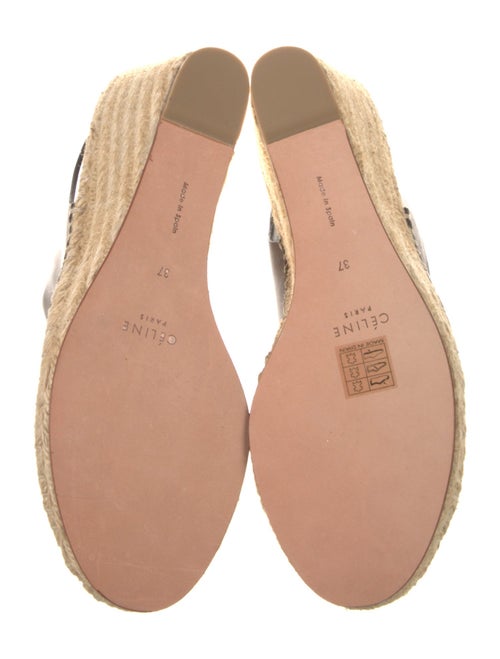 Celine Leather Whipstitch Trim Slingback Pumps