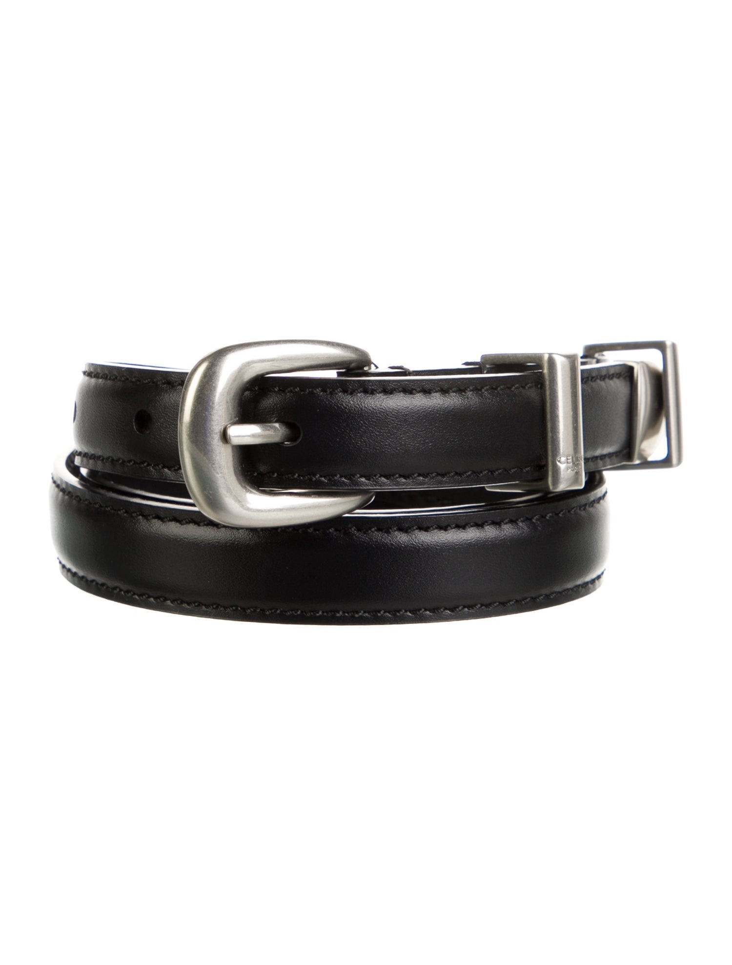 Celine Skinny Leather Belt