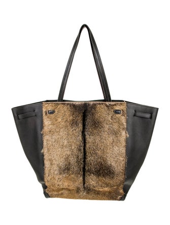 Celine Leather Cabas Phantom w/Belt Medium