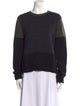 Celine Wool Colorblock Pattern Sweater