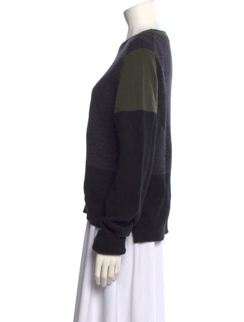 Celine Wool Colorblock Pattern Sweater