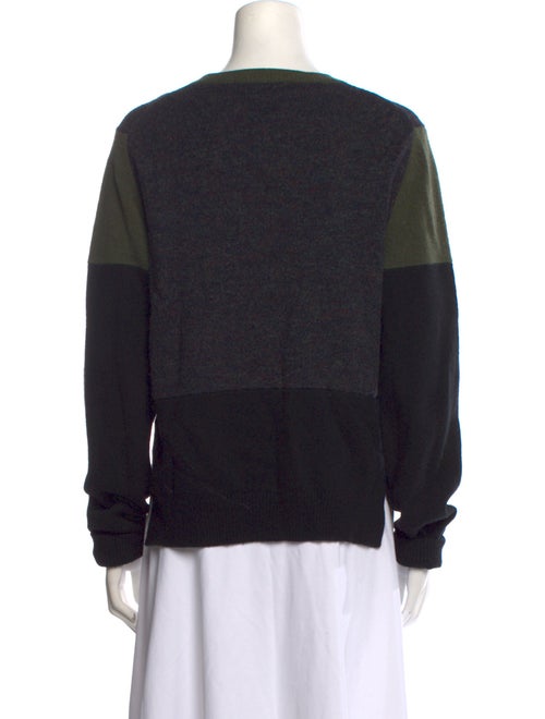 Celine Wool Colorblock Pattern Sweater