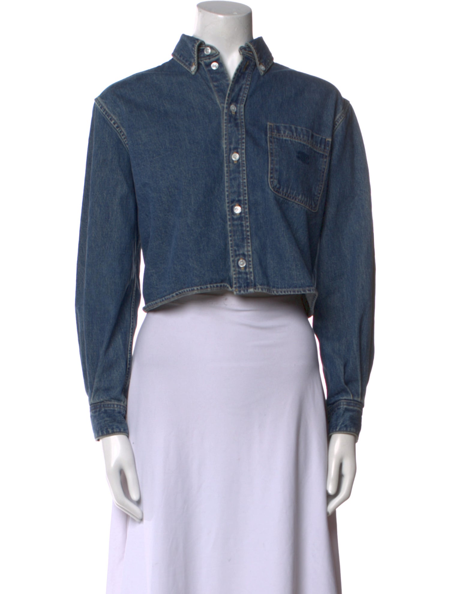 Celine Mock Neck Long Sleeve Crop Top