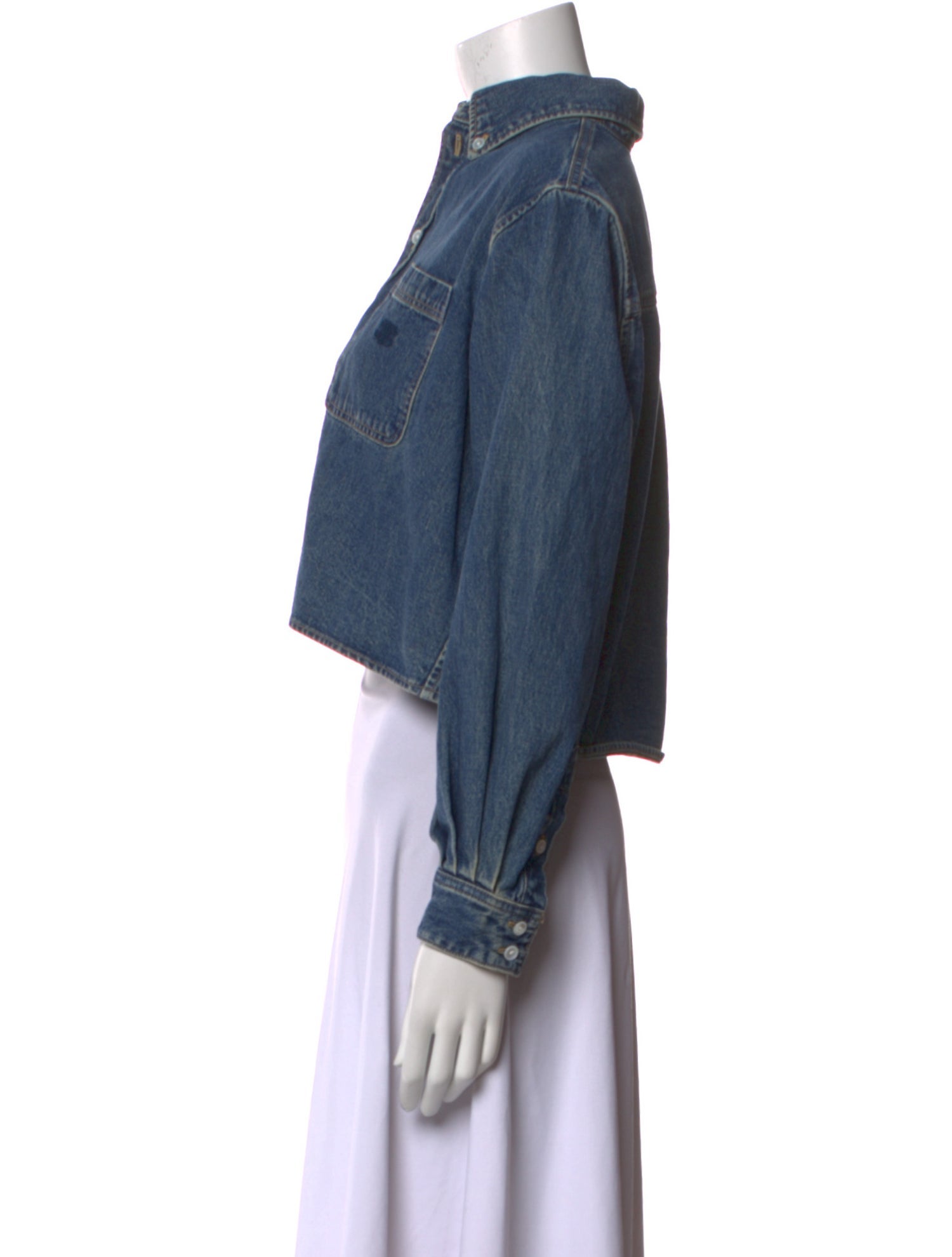 Celine Mock Neck Long Sleeve Crop Top