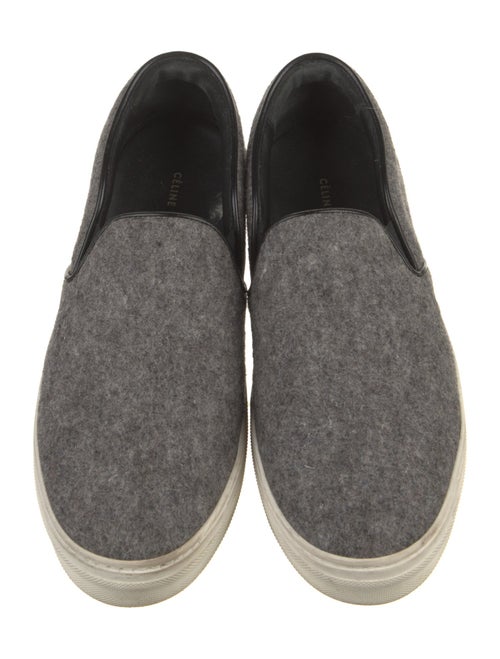 Celine Wool Leather Trim Embellishment Sneakers