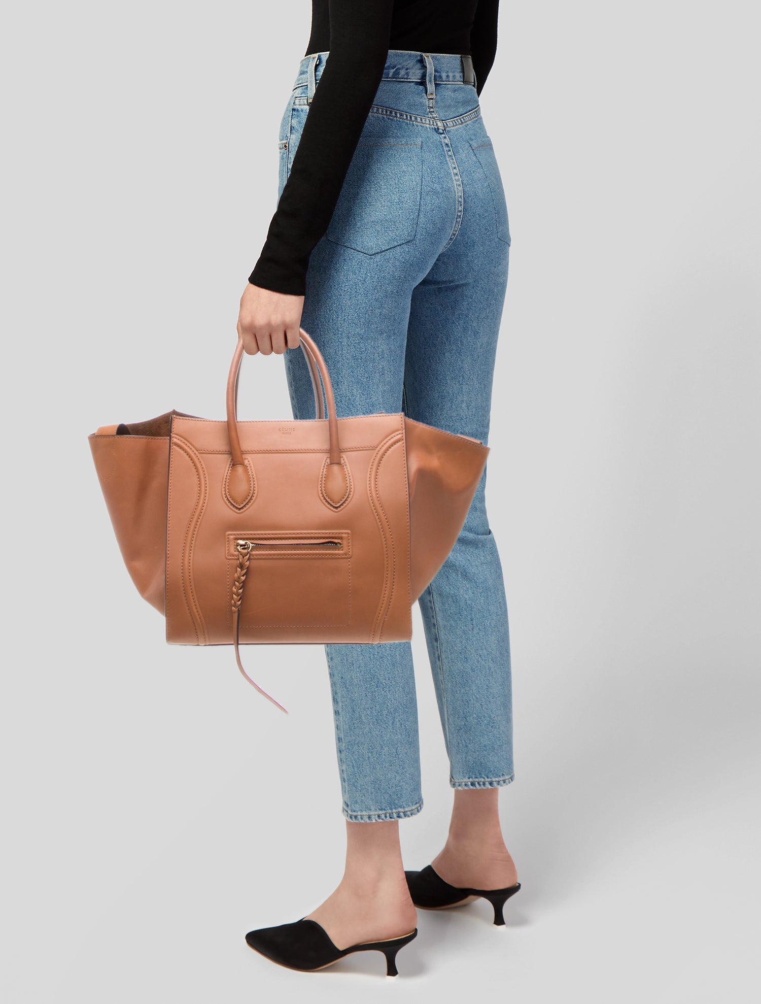 Celine Leather Luggage Phantom Medium