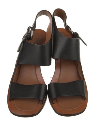 Celine Leather Slingback Sandals