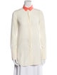 Celine Silk Long Sleeve Button-Up Top