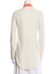 Celine Silk Long Sleeve Button-Up Top