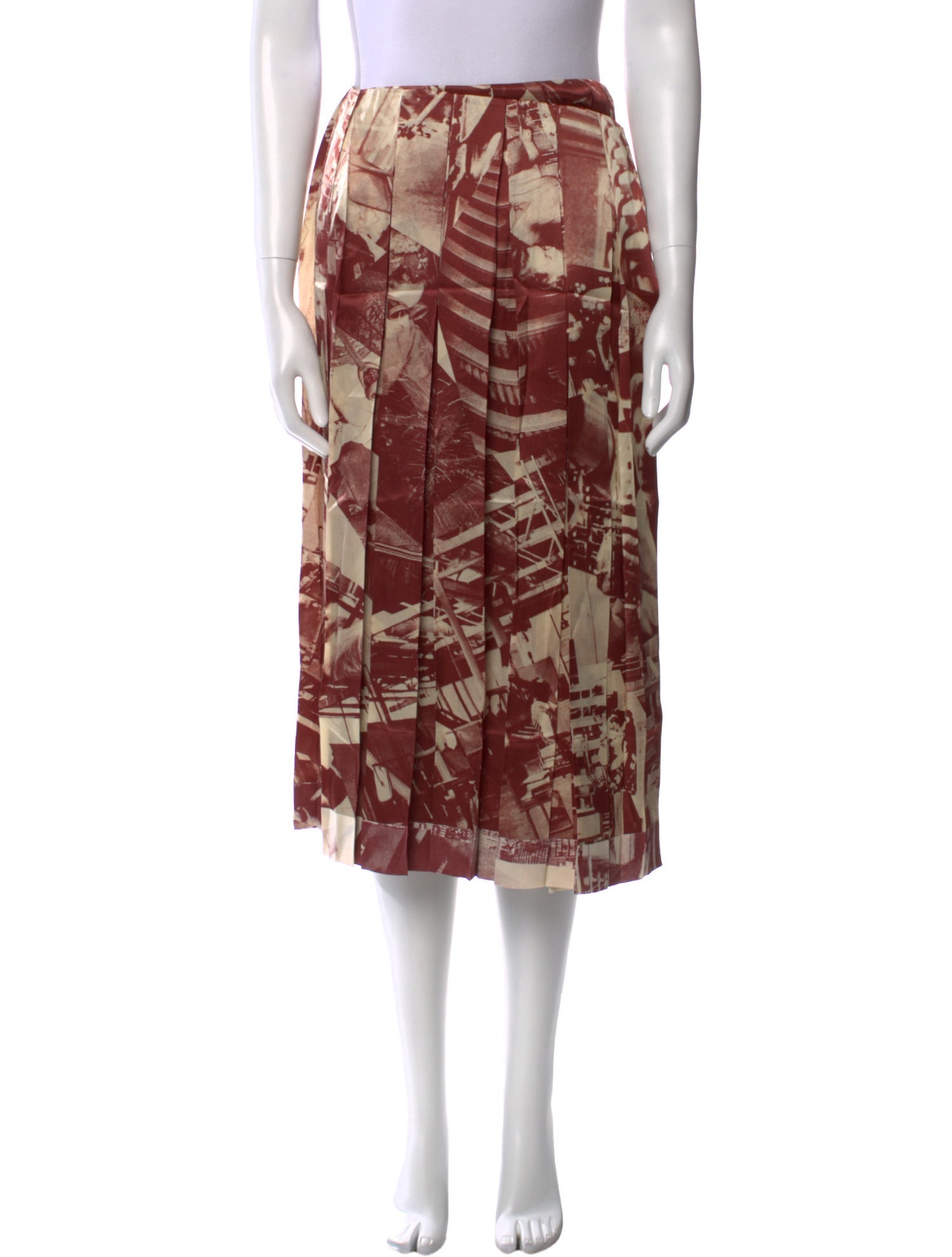 Celine Silk Midi Length Skirt