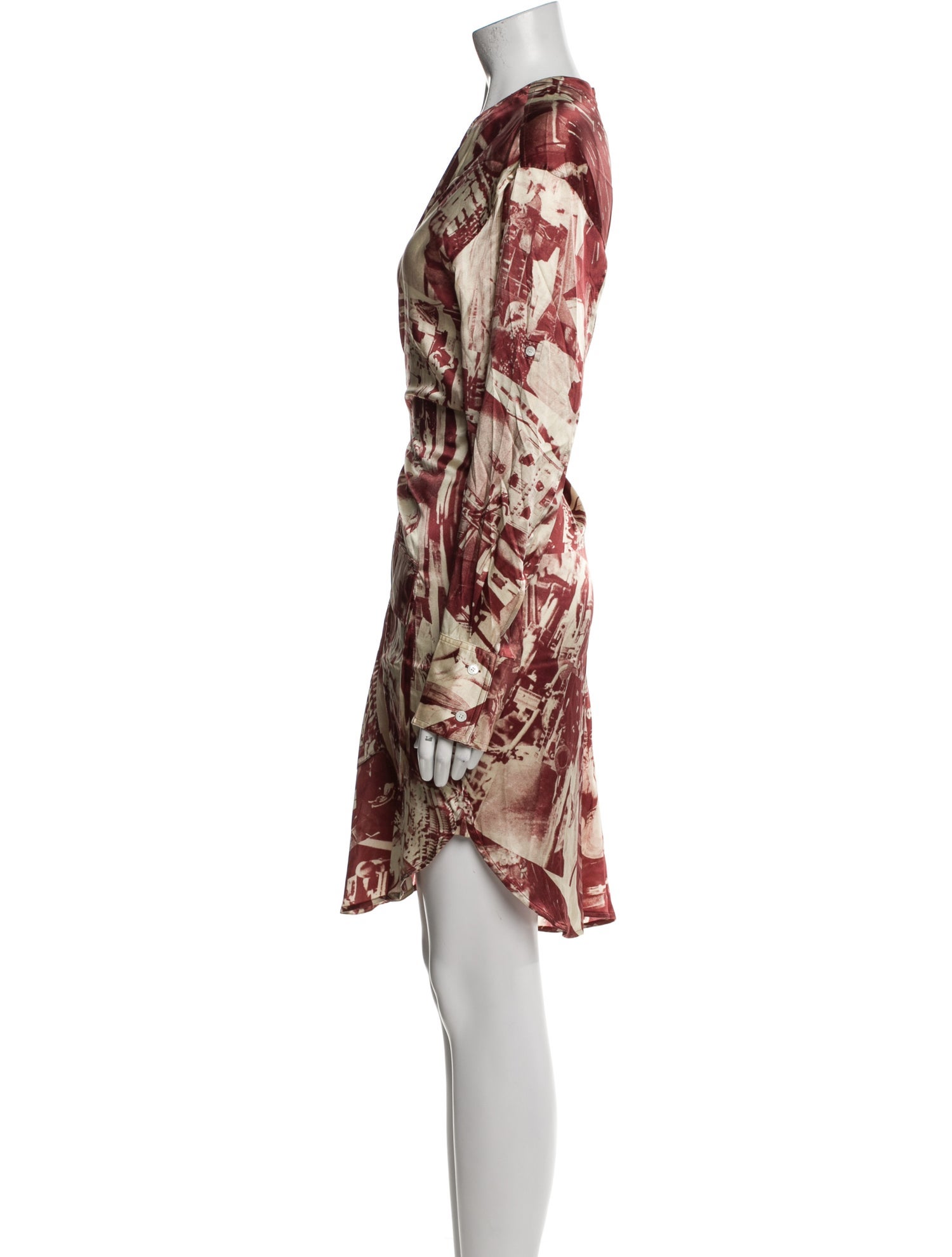 Celine Silk Knee-Length Dress