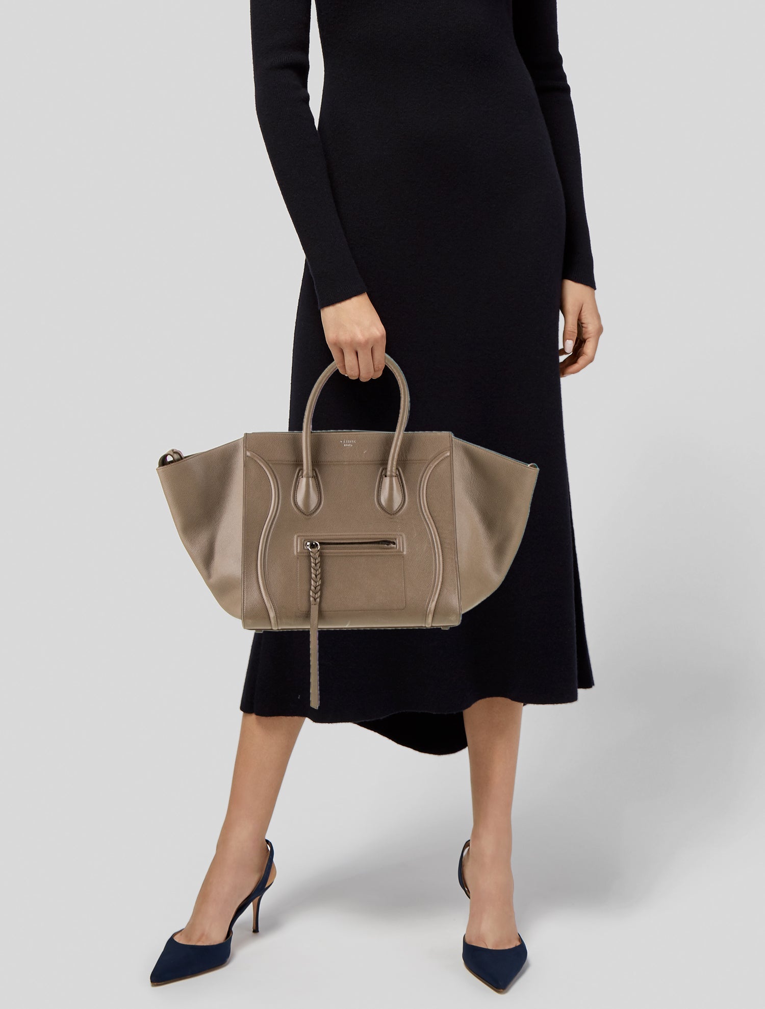 Celine Leather Luggage Phantom Medium