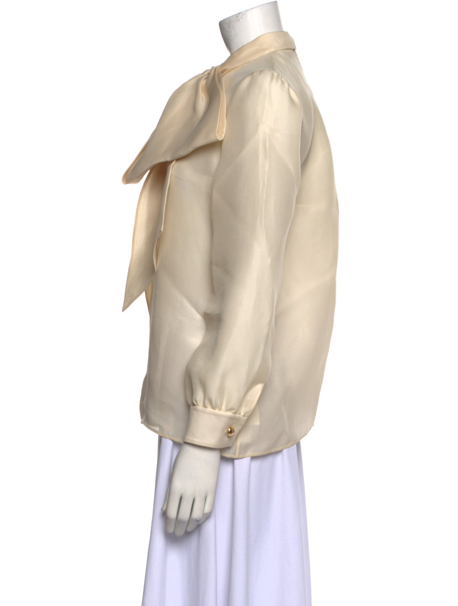 Celine Silk Mock Neck Blouse w/ Tags