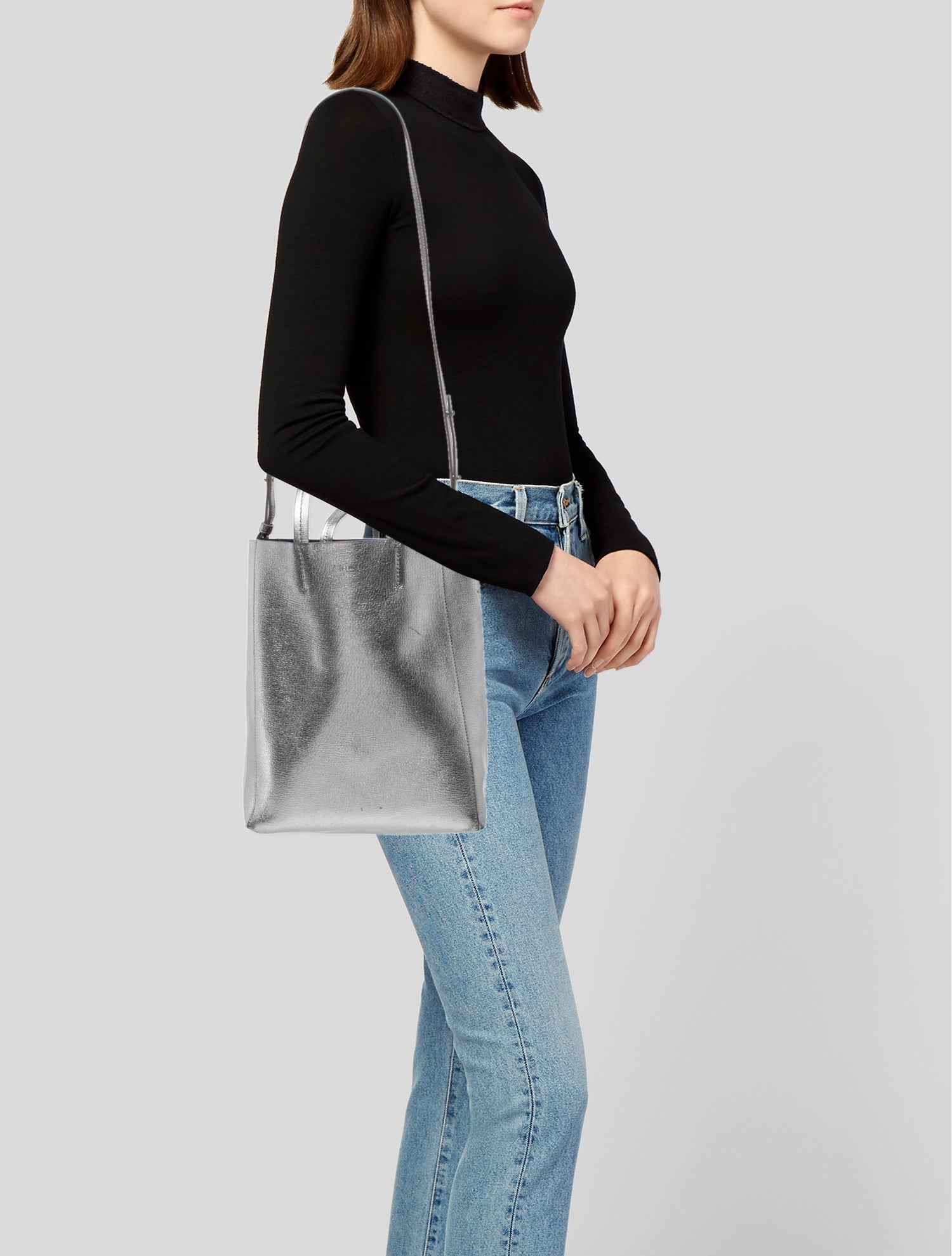 Celine Leather Vertical Cabas Small