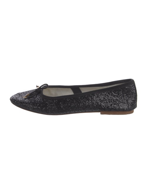 Celine Glitter Bow Accents Ballet Flats