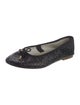 Celine Glitter Bow Accents Ballet Flats