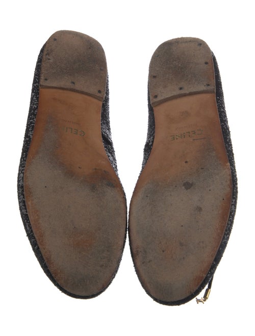 Celine Glitter Bow Accents Ballet Flats