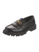 Celine Leather Chain-Link Accents Loafers
