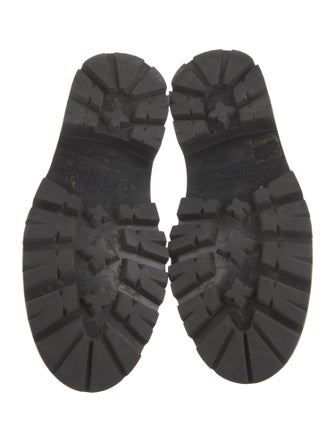 Celine Leather Chain-Link Accents Loafers