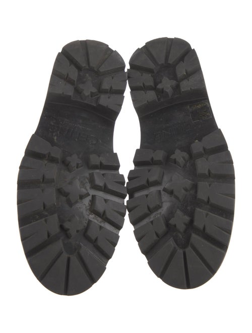 Celine Leather Chain-Link Accents Loafers