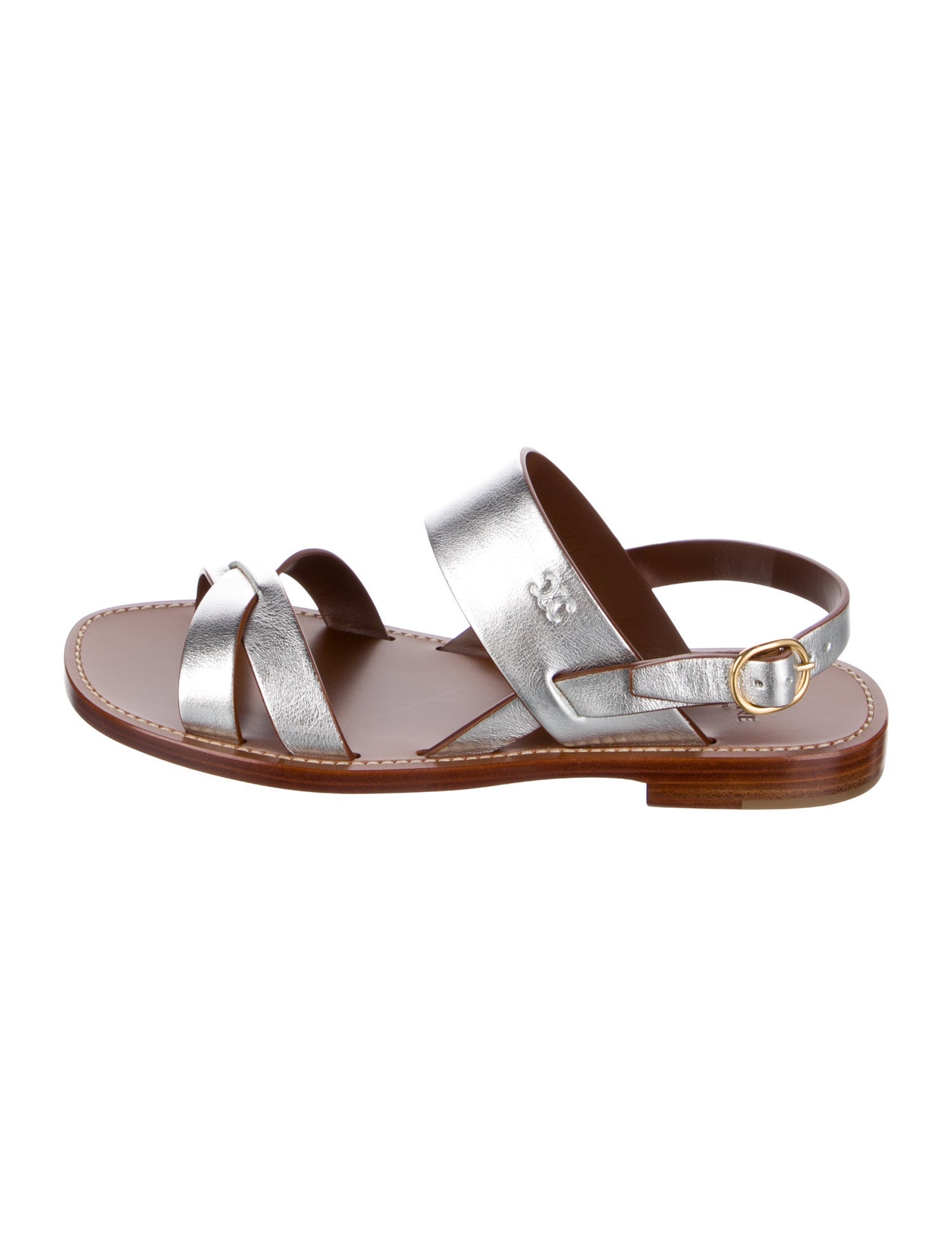 Celine Leather Slingback Sandals