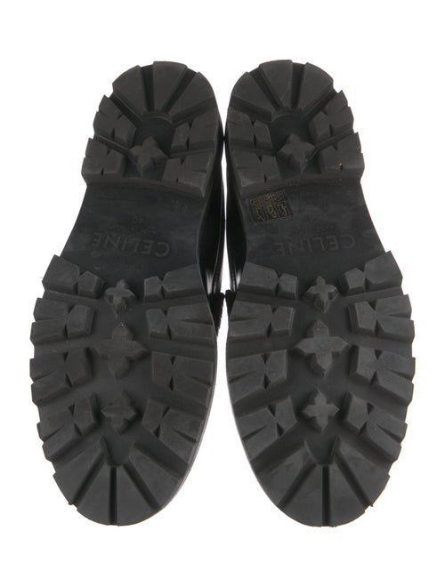 Celine Leather Fringe Trim Accent Loafers