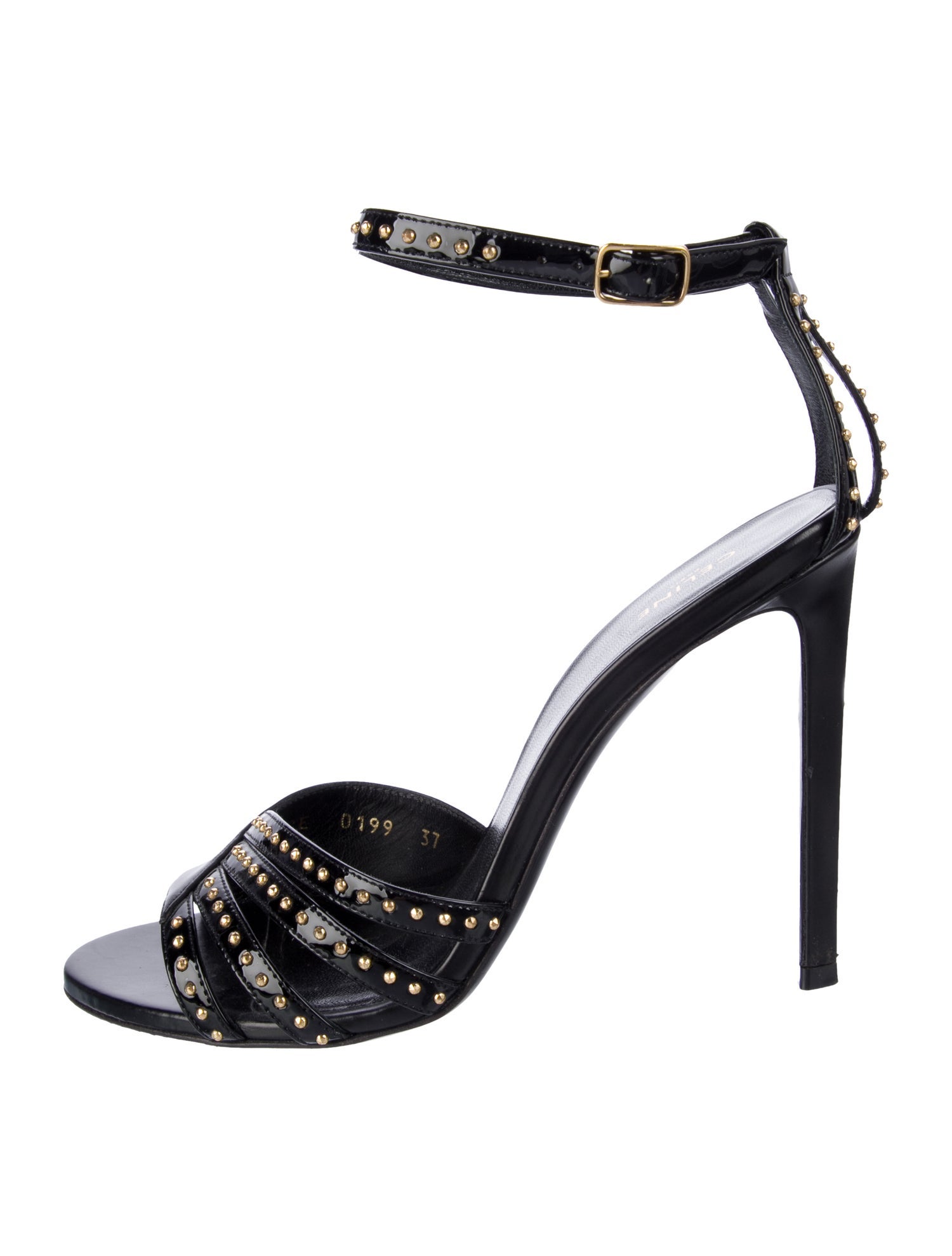 Celine Leather Studded Accents Sandals