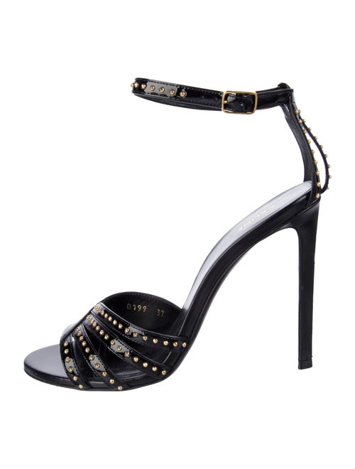 Celine Leather Studded Accents Sandals