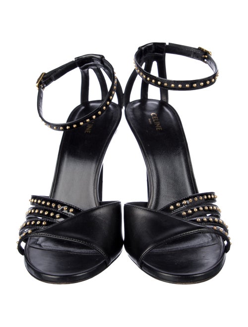 Celine Leather Studded Accents Sandals