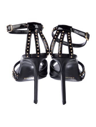 Celine Leather Studded Accents Sandals