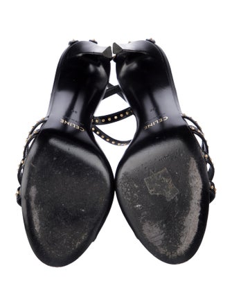 Celine Leather Studded Accents Sandals