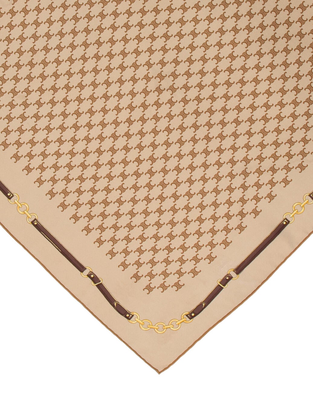 Celine Festival Quadri Silk Scarf