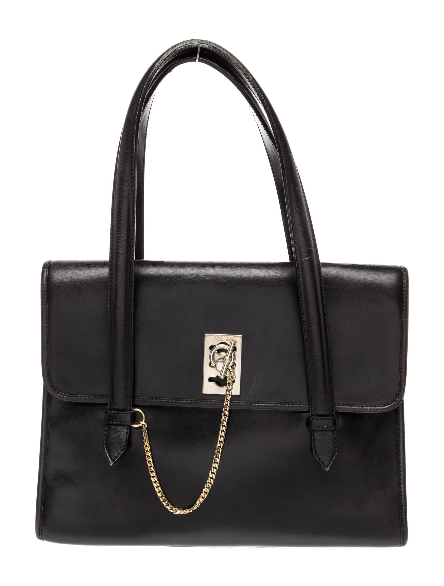 Celine Leather Top Handle Bag Vintage