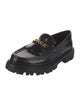 Celine Leather Chain-Link Accents Loafers