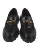 Celine Leather Chain-Link Accents Loafers