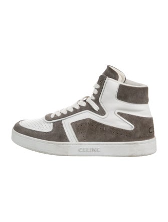 Celine Suede Colorblock Pattern Sneakers