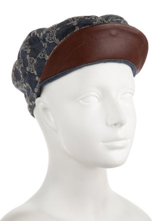 Celine Triomphe Jacquard Denim Hat