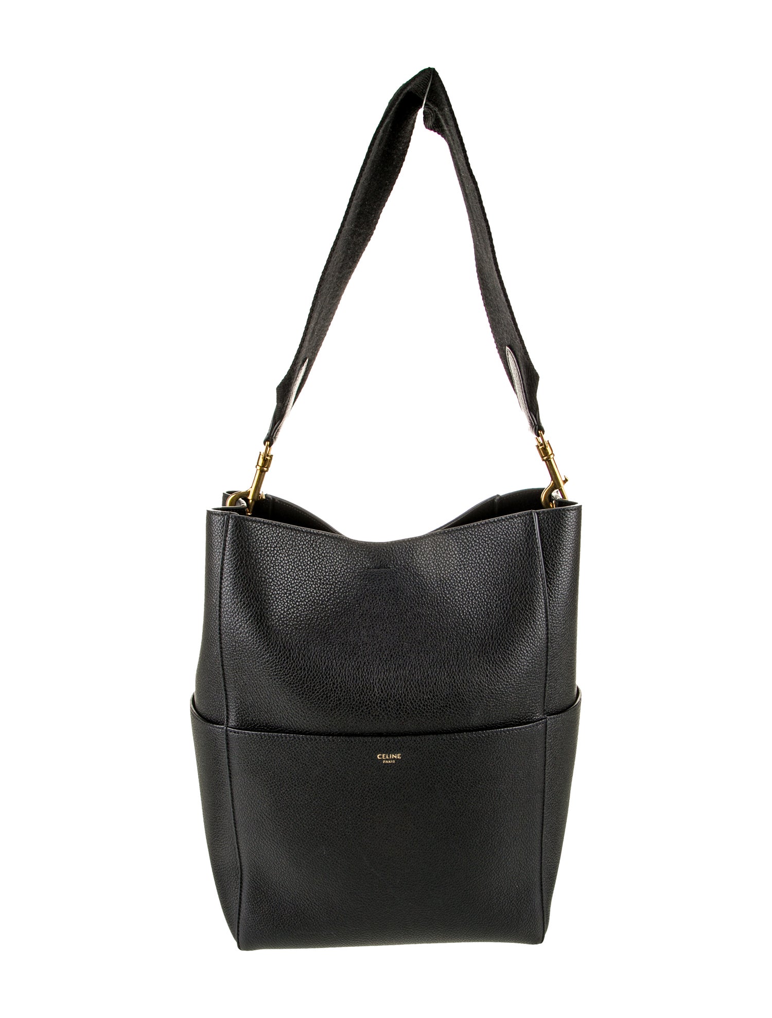 Celine Leather Seau Sangle Medium