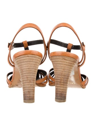 Celine Leather T-Strap Pumps
