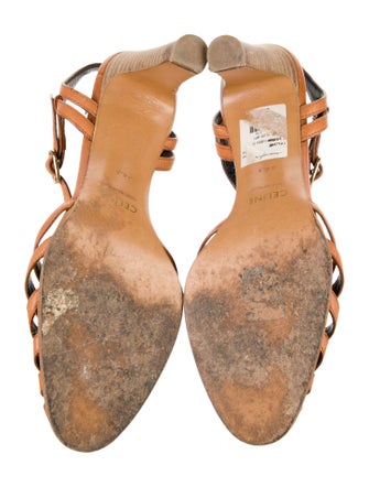 Celine Leather T-Strap Pumps