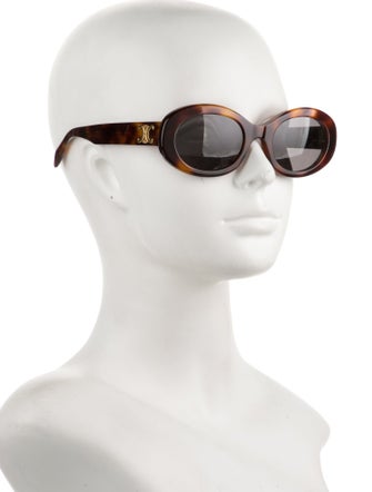 Celine Signature Logo Round Sunglasses