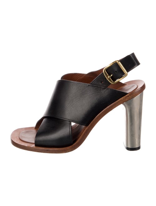 Celine Leather Slingback Sandals
