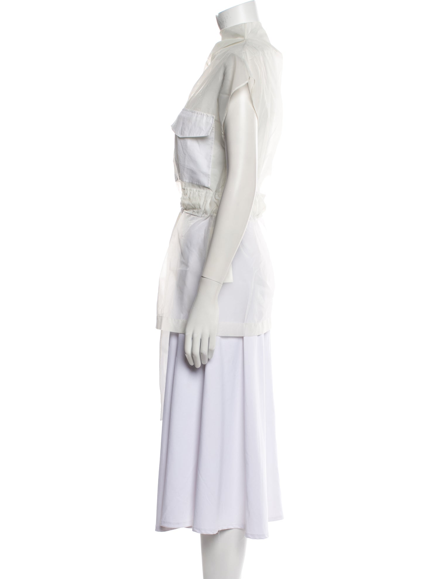 Celine Nylon Mock Neck Tunic