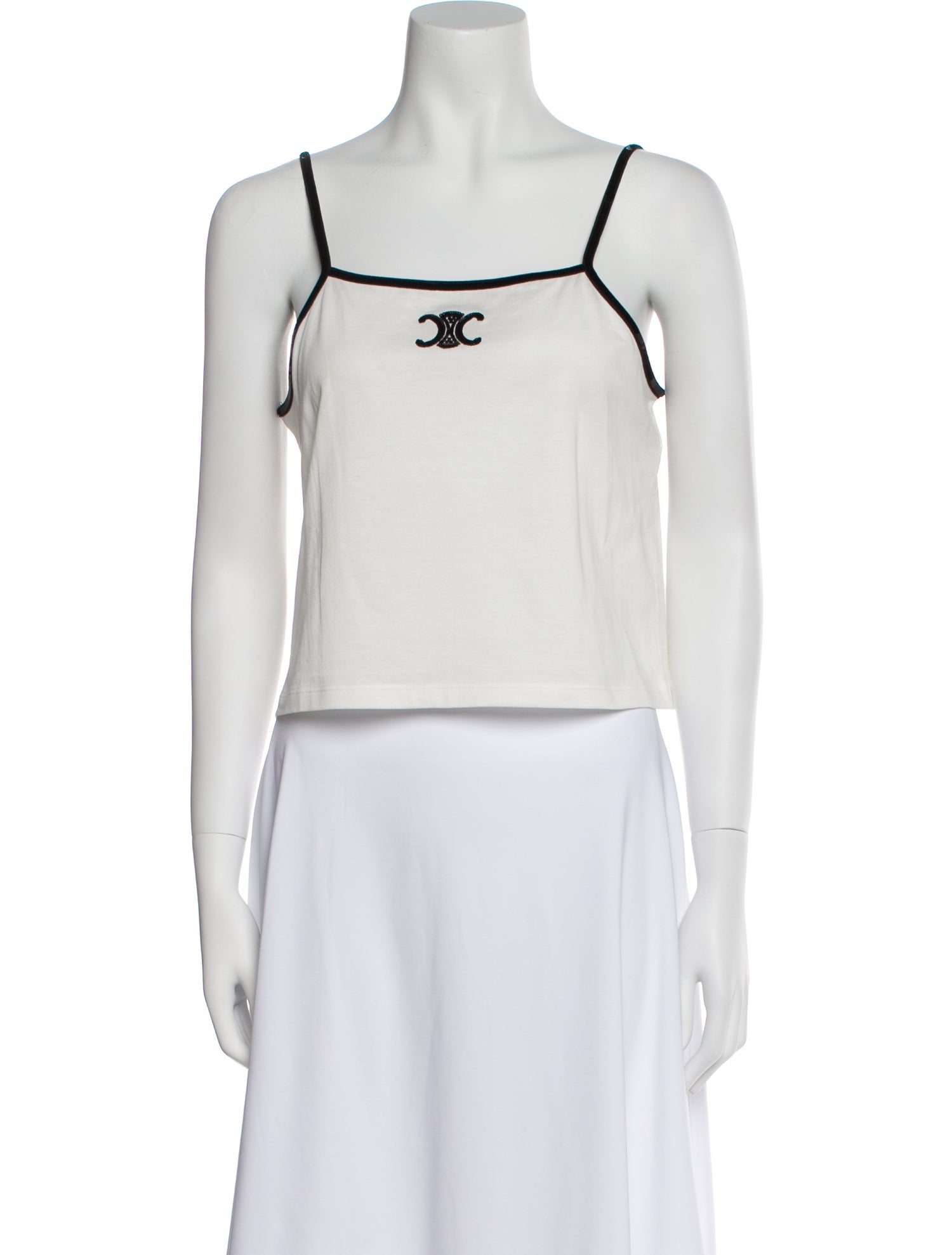 Celine Square Neckline Sleeveless Crop Top