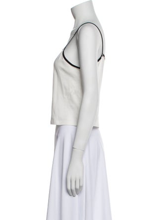 Celine Square Neckline Sleeveless Crop Top