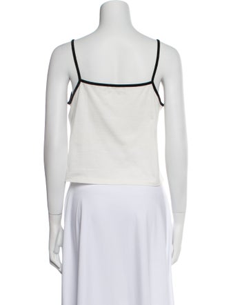 Celine Square Neckline Sleeveless Crop Top